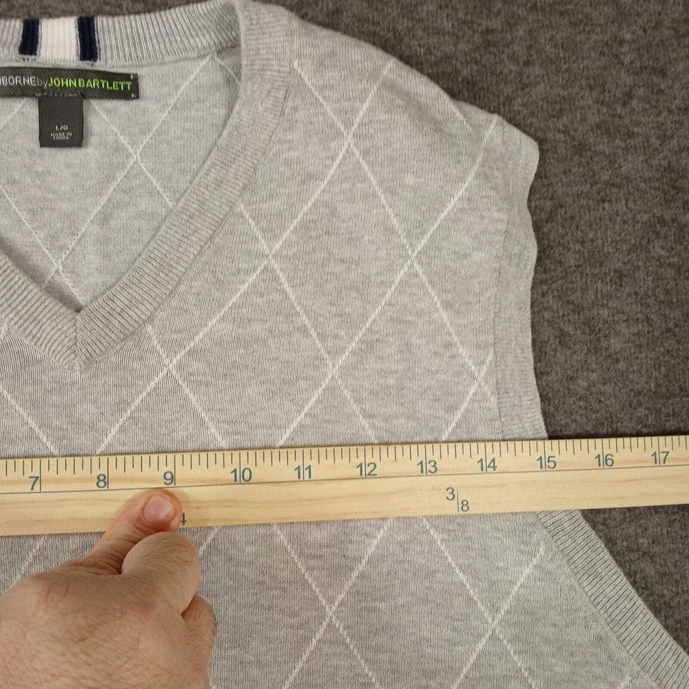 Claiborne by John Bartlett Men's Size Large Gray Geometric Golf Outdoor‎ Vest